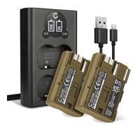CELLONIC 2x Batteria per Fotocamera Compatibile con Canon EOS 40D, EOS 5D, PowerShot G5, BP-511 - (1600mAh, 7.4V) + Caricabatterie Doppio