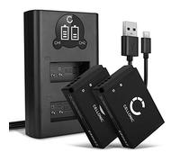 CELLONIC 2x Batteria per Fotocamera Compatibile con Canon EOS M50, PowerShot SX70 HS, EOS 100D, LP-E12 - (820mAh, 7.4V) + Caricabatterie Doppio