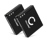 CELLONIC 2x Batteria per Fotocamera Compatibile con Panasonic Lumix DMC-FX35, Lumix DMC-FX37, Lumix DMC-FX30, CGA-S008 - (1050mAh, 3.7V)