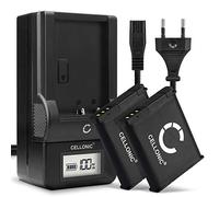 CELLONIC 2X Batteria per Fotocamera Compatibile con Panasonic Lumix DMC-TZ60, Lumix DMC-ZS100, Lumix DMC-TZ55, DMW-BCM13 - (1050mAh, 3.7V) + Caricabatteria