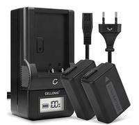 CELLONIC 2x Batteria per Fotocamera Compatibile con Sony ILCE-6000 (α6000), A6400 ILCE-6400, Alpha 6400 ILCE-6400, NP-FW50 - (1030mAh, 7.4V) + Caricabatteria