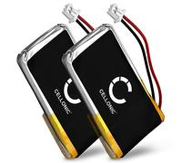 CELLONIC 2x Batteria per Headset/Auricolare/Cuffie Compatibile con Plantronics CS520, CS351, CS55, 653580 - (240mAh, 3.7V)
