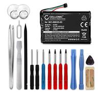 CELLONIC, Batteria GPS compatibile con Garmin Edge 810, Edge Touring Plus, nüvi 2495LMT (1200mAh, 3.7V) + Set di strumento Batteria di Ricambio 361-00035-03