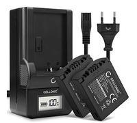 CELLONIC, Batteria per Fotocamera, compatibile con ASUS A43BE, A43B, Lumix A43BR, Leica V-LUX 1 (7.4V, 750mAh) 2 Pezzi + Caricabatterie