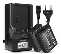 CELLONIC, Batteria per Fotocamera compatibile con Canon EOS 2000D, 1100D, 1300D, 1200D, LP-E10 (7.4V, 1020mAh) 2 Pezzi + Caricabatterie