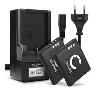CELLONIC, Batteria per Fotocamera, compatibile con FujiFilm Fuji X-T200, Ricoh GR Digital III (3.7V, 730mAh) 2 Pezzi + Caricabatterie