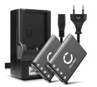 CELLONIC, Batteria per Fotocamera, compatibile con Nikon Coolpix S3000, EN-EL10, S5100, S220, S210 (3.7V, 700mAh) 2 Pezzi + Caricabatterie