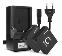 CELLONIC, Batteria per Fotocamera Compatibile con Panasonic DMW-BLG10E, Lumix DC-TZ90, DMC-GX80 (7.4V, 730mAh) 2 Pezzi + Caricabatterie