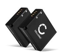CELLONIC, Batteria per Fotocamera compatibile con Panasonic DMW-BLG10E, Lumix DC-TZ90, DMC-GX80 (7.4V, 980mAh) 2 Pezzi