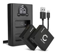 CELLONIC, Batteria per Fotocamera, compatibile con Panasonic DMW-BLG10E, Lumix DMC-TZ80, DMC-TZ100 (7.4V, 730mAh) 2 Pezzi + Doppio caricabatterie