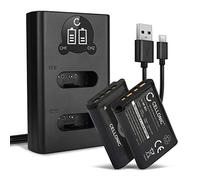 CELLONIC, Batteria per Fotocamera, Compatibile con Sony NP-BX1, ZV-1, HDR-CX405 (3.7V, 1090mAh) 2 Pezzi + Doppio Caricabatterie
