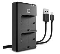 CELLONIC Caricatore doppio compatibile con Canon LP-EL, Speedlite EL-1 | 1m + Cavo USB, (5V, 8.4W), Autonomia Estesa