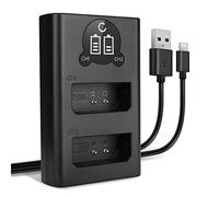CELLONIC Caricatore Doppio LP-E10 Smart e Veloce compatibile con Canon EOS 1300D + Cavo USB di Ricarica