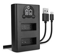 CELLONIC Caricatore Doppio LP-E12 Smart e Veloce compatibile con Caricabatterie Dual LC-E12 + Cavo USB di Ricarica