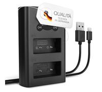 CELLONIC Caricatore Doppio NP-W126S NP-W126 Smart e Veloce compatibile con compatibile con FujiFilm NP-W126S Caricabatterie Dual BC-W126 + Cavo USB di Ricarica