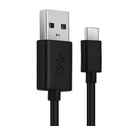 CELLONIC Cavo USB C Type C Compatibile con Elgato Facecam, Stream Deck Pedal, Deck XL, Wave 1, 3, XLR Cavetto USB 3A, di 1m, in PVC Nero per dispositivi Domestici Home Technology