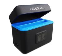 CELLONIC Custodia di ricarica USB a 2 slot compatibile con Insta360 X4 - cavo USB da 60 cm incluso