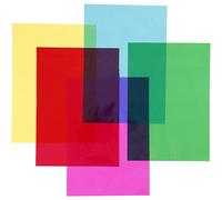 Cellophane, A4 21x30 cm, 25 micro cm, colori asstd, fogli 100asstd