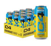Cellucor C4 Performance Energy Drink Milioni di gomme da masticare 500 ml (confezione da 12) | Bevanda energetica senza zucchero con 160 mg di caffeina, 250 mg di betaina, 1050 mg di taurina | Bevand