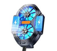 Cellular Cooler, Double Fan Cell Phone Chiller with Clip, 3.41x2.45x1.3 Inch High Efficiency Smartphone & Compatibility Design, Heat Dissipation Tool for Watching Videos, Playing Game, Music Listening