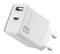 Cellular Line ACHOTHUSB2PD20WW Caricabatteria a Rete Dual USB 20W