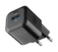 Cellular Line Caricabatterie USB Type-A, USB Type-C MULTI 30W GaN+ Black