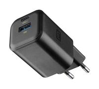 Cellularline Caricabatteria Multipower Gan 65W - 2 porte USB-C/USB-A, ricarica rapida, nero
