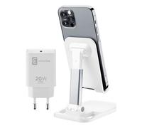 Cellular Line Caricabatterie USB Type-C CHARGE & STAND KIT White