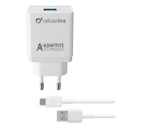 Cellular Line Caricabatterie USB Type-C, USB Type-A ADAPTIVE FAST CHARGER KIT
