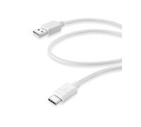 Cellularline USB Cable Medium - USB-C Cavo da USB a USB-C per la ricarica e sincronizzazione dati Bianco