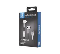 Cellular Line cuffie Capsule auricolari in-ear bianchi per musica e chiamate