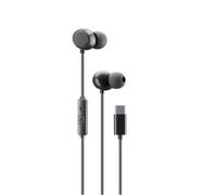 Cellular Line cuffie in-ear CLOUD con USB tipo-C e design stereo nero