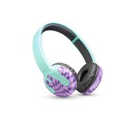 Music Sound - Cuffia Bluetooth con padiglioni On Ear Soft-Touch -Archetti Regolabili - Adattabilità e Comfort - Play Time 22 Ore - Verde e Viola