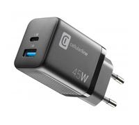 Cellularline CARICABATTERIE RETE GAN 2 PORTE 45W Achusbgan2pd45wk