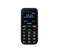 CELLULARE BEGHELLI Phone SLV10 ECODESIGN Nero, per anziani, tasti grandi, tasto di chiamata rapida soccorso