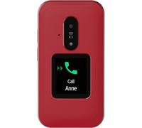 DORO - Telefono Doro Leva E30 - Cellulare Per Anziani - Ampio Schermo 2,8", Display Esterno, Tasti Alto Contrasto, Audio Forte e Chiaro, HD Voice - Tasto Doro Secure - Base di Ricarica - Rosso/Bianco