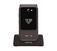 myPhone Harmony LTE telefono a conchiglia per anziani, display esterno, base di ricarica, tasto SOS, 4G, tasti grandi - Praline Collection