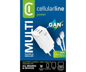 Cellularline 8018080480492 Settore di ricarica rapida interna per laptop, smartphone e tablet di colore bianco - Nouvo