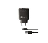 Cellularline USB Charger Kit QC - Type-C, Nero