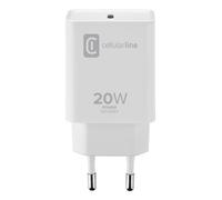 Cellularline USB-C Charger 20W - iPad (2020), iPad Pro (2018 or later) and iPad Air (2020) Caricabatterie da rete USB-C 20W per la carica alla massima ve Cellularline
