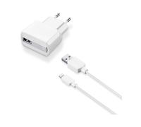 Cellularline USB Charger Kit Ultra - Fast Charge Lightning Cavo e caricabatterie veloce 10W in un'unica soluzione Bianco