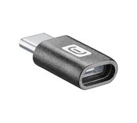 Cellularline COMPACT ADAPTOR - USB-C Adattatore da MicroUSB a USB-C Nero