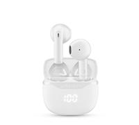 cellularline CORE Auricolari Bluetooth True Wireless con Custodia di Ricarica, Display LED, 16 Ore Play Time, Controlli Touch, Autopairing - Bianco