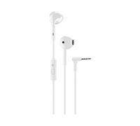 Cellularline VOICE CAPSULE Auricolari a capsula con microfono, tasto di risposta e connettore Jack 3.5mm Bianco