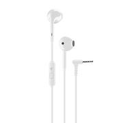 Cellularline VOICE CAPSULE Auricolari a capsula con microfono, tasto di risposta e connettore Jack 3.5mm Bianco
