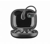 cellularline auricolari TWS NEBIT con assistente vocale, traduzione in tempo reale in oltre 100 lingue, trascrizione istantanea, riassunti IA, open-ear, display LED, nero