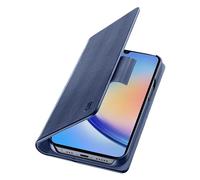 cellularline - Book - Galaxy A24 - Custodia per libri - Protezione essenziale con sicurezza magnetica, protezione degli angoli, borsa da corsa interna - Blu