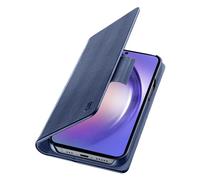 Cellularline - Book - Galaxy A55 5G - La Protezione Essenziale con Chiusura di Sicurezza Magnetica, Protezione degli Angoli, Tasca Interna Portatessere - Blu