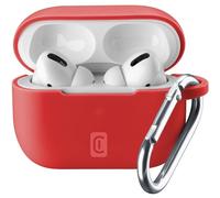cellularline Bounce - Custodia morbida in silicone per AirPod con gancio per Apple AirPods Pro, colore: Rosso