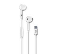 Cellularline Auricolari Aucapsuletypecw con filo USB-C stereo in-ear con microfono Bianco